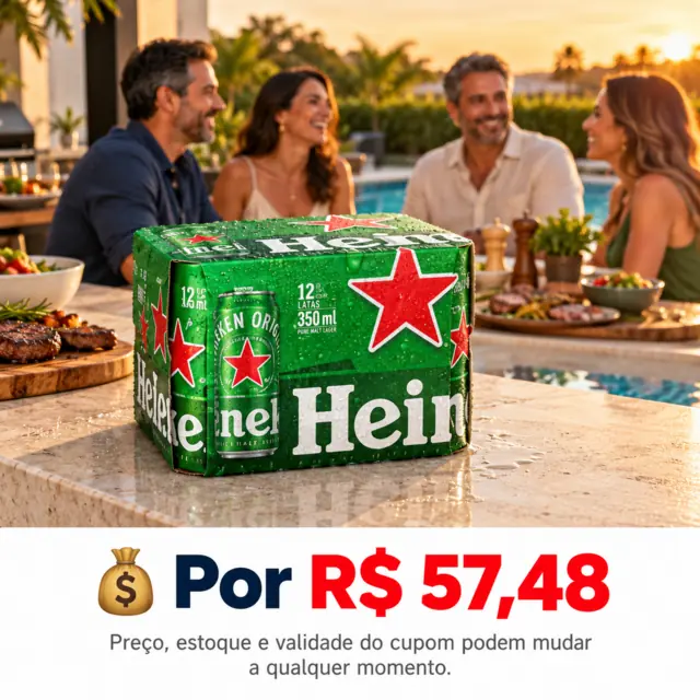 Exemplo de oferta de Heineken com doze latas